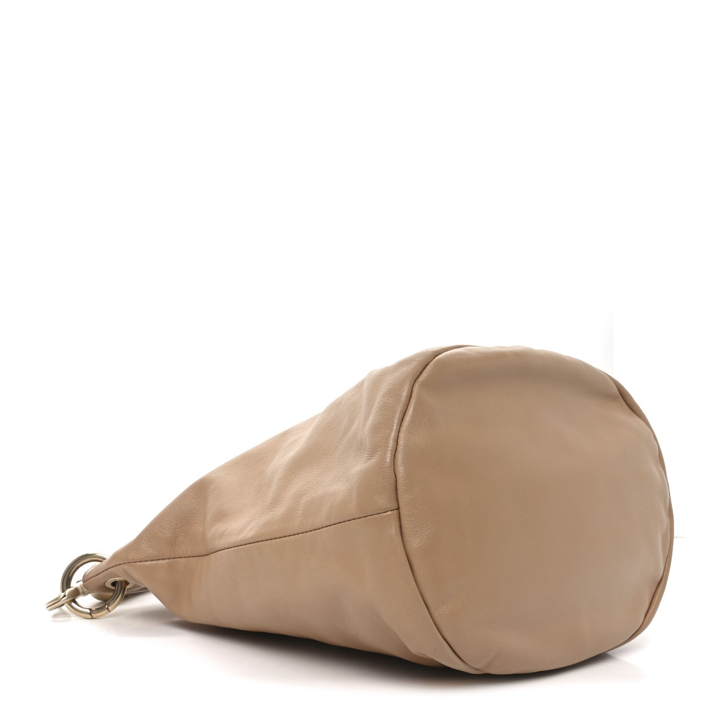 Calfskin CC Bucket Bag Beige