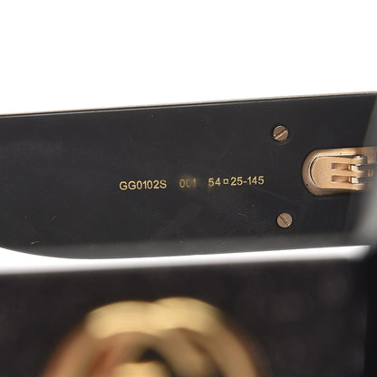 Gucci Square Frame Glitter GG0102S Sunglasses Black 5 of 9