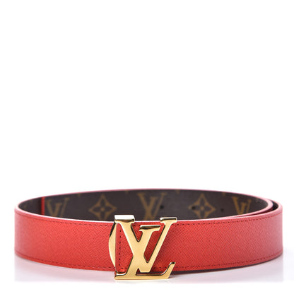 Louis Vuitton Monogram 30mm LV Initiales Reversible Belt 75 30 Coquelicot 1 of 7