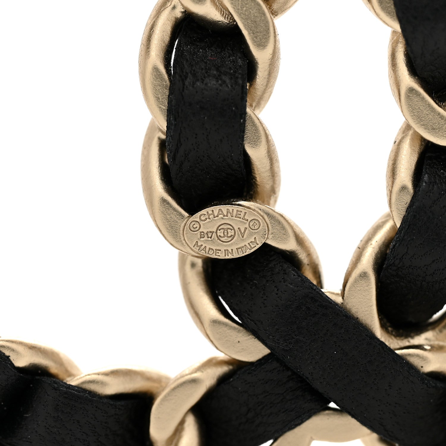 Chanel Lambskin Chain CC Brooch Black Gold 4 of 4