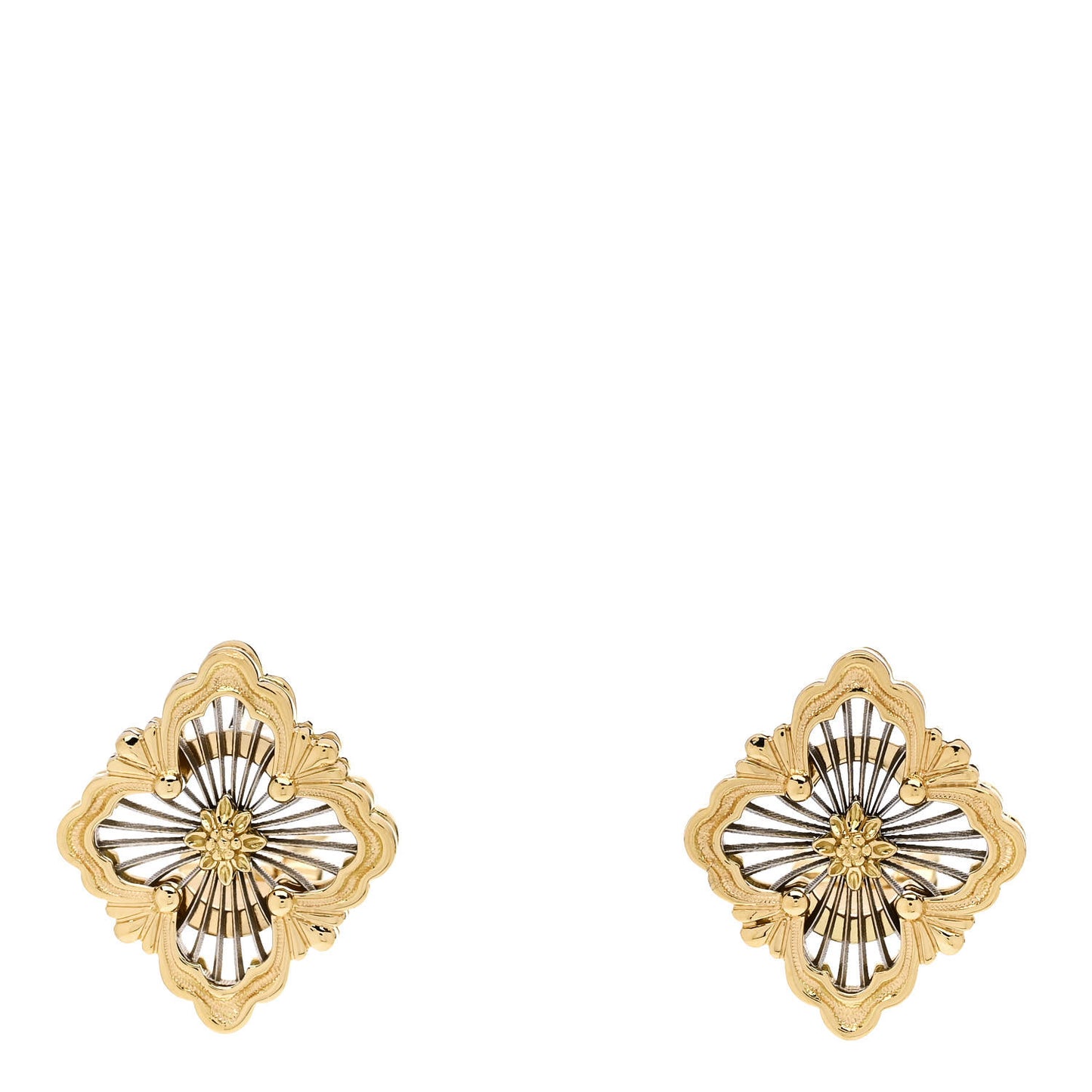 18K Yellow White Gold Opera Tulle Earrings