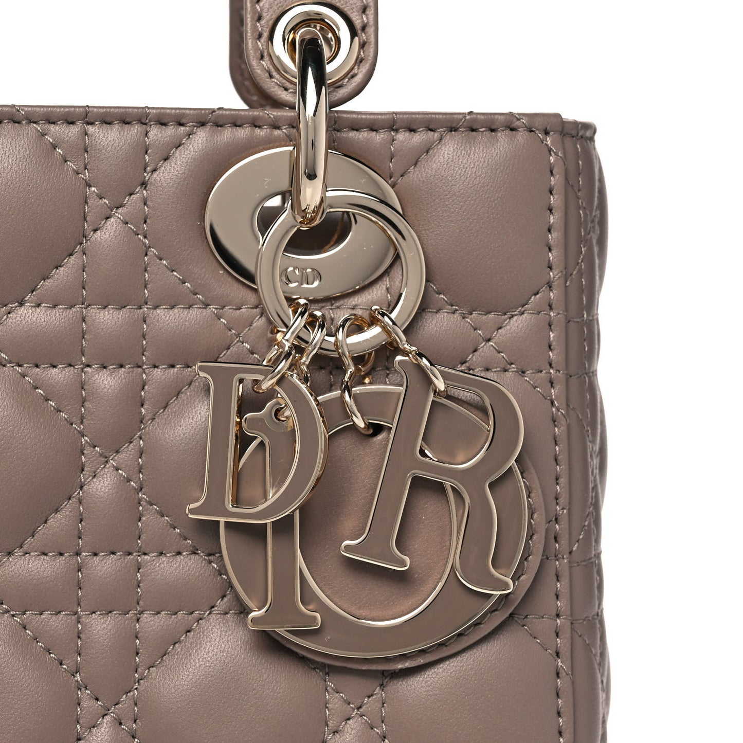 Lambskin Cannage Small My ABCDior Lady Dior Warm Taupe