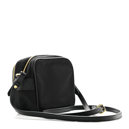 Prada Nylon Saffiano Double Zip Camera Bag Black 3 of 10
