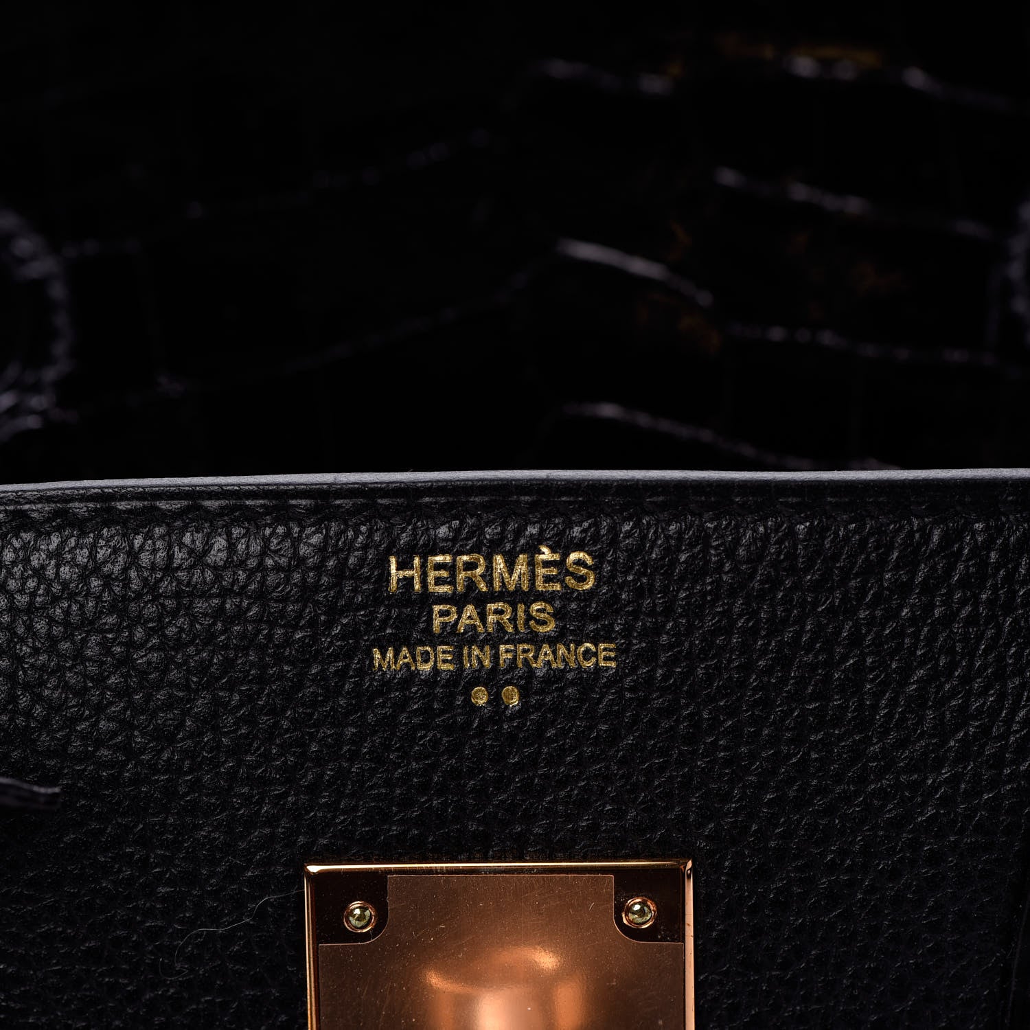 Hermes Taurillon Novillo Shiny Niloticus Crocodile Birkin Touch 30 Black 15 of 32