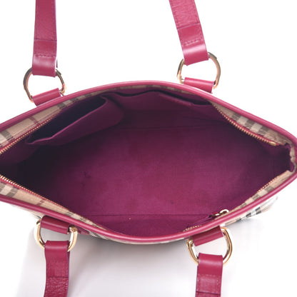 Burberry Haymarket Check Medium Regent Tote Dark Pink 5 of 12