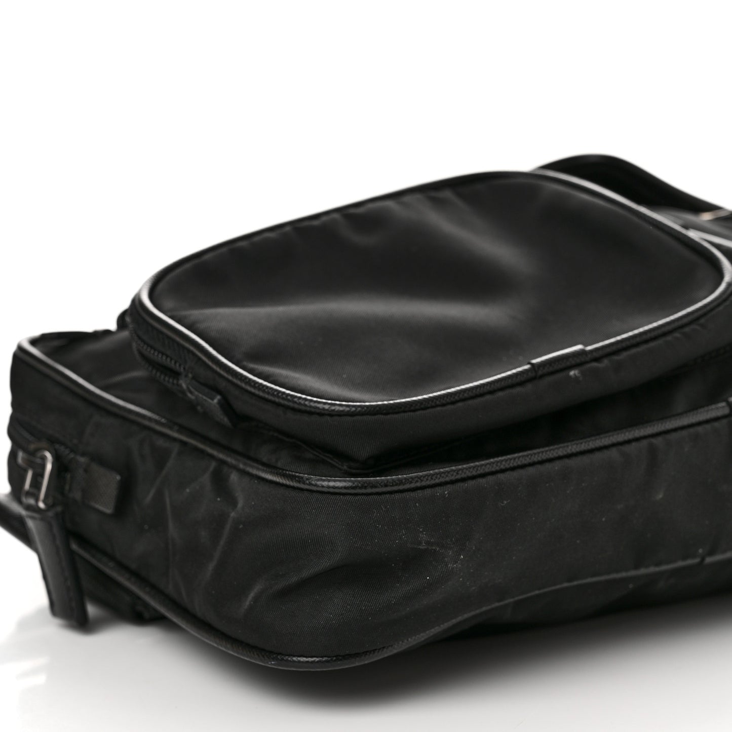 Tessuto Nylon Multi Pocket Belt Bag Black