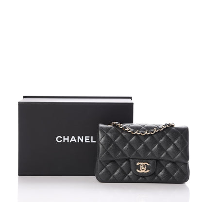 Chanel Caviar Quilted Mini Rectangular Flap Dark Grey 8 of 8