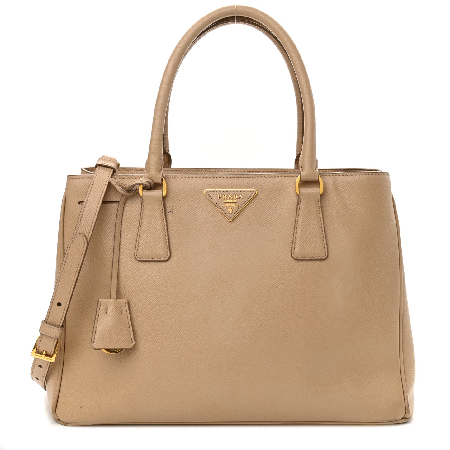 Saffiano Lux Medium Tote Cammeo
