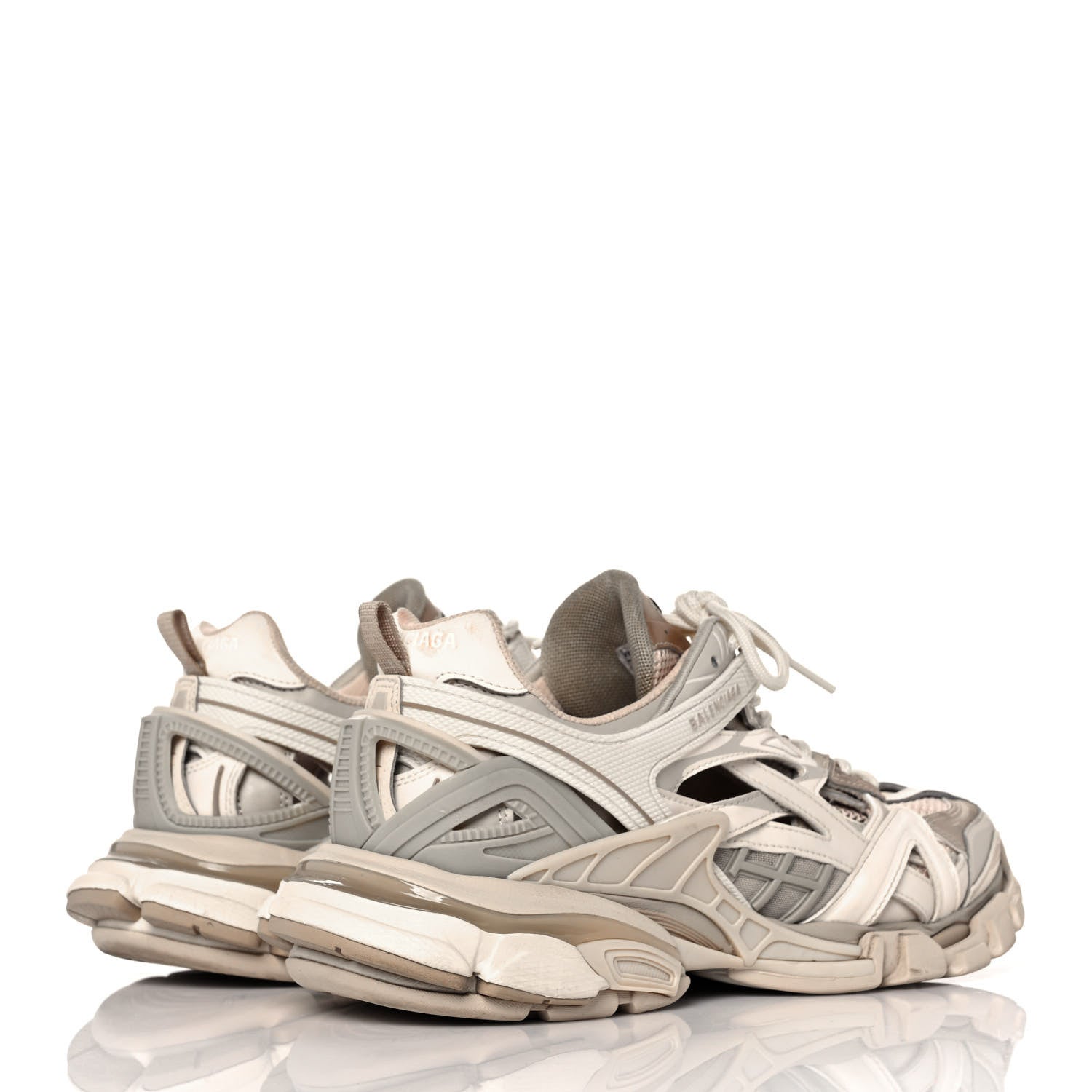 Balenciaga Rubber Mesh Bi-Color Mens Track.2 Open Sneakers 41 Nude 4 of 8