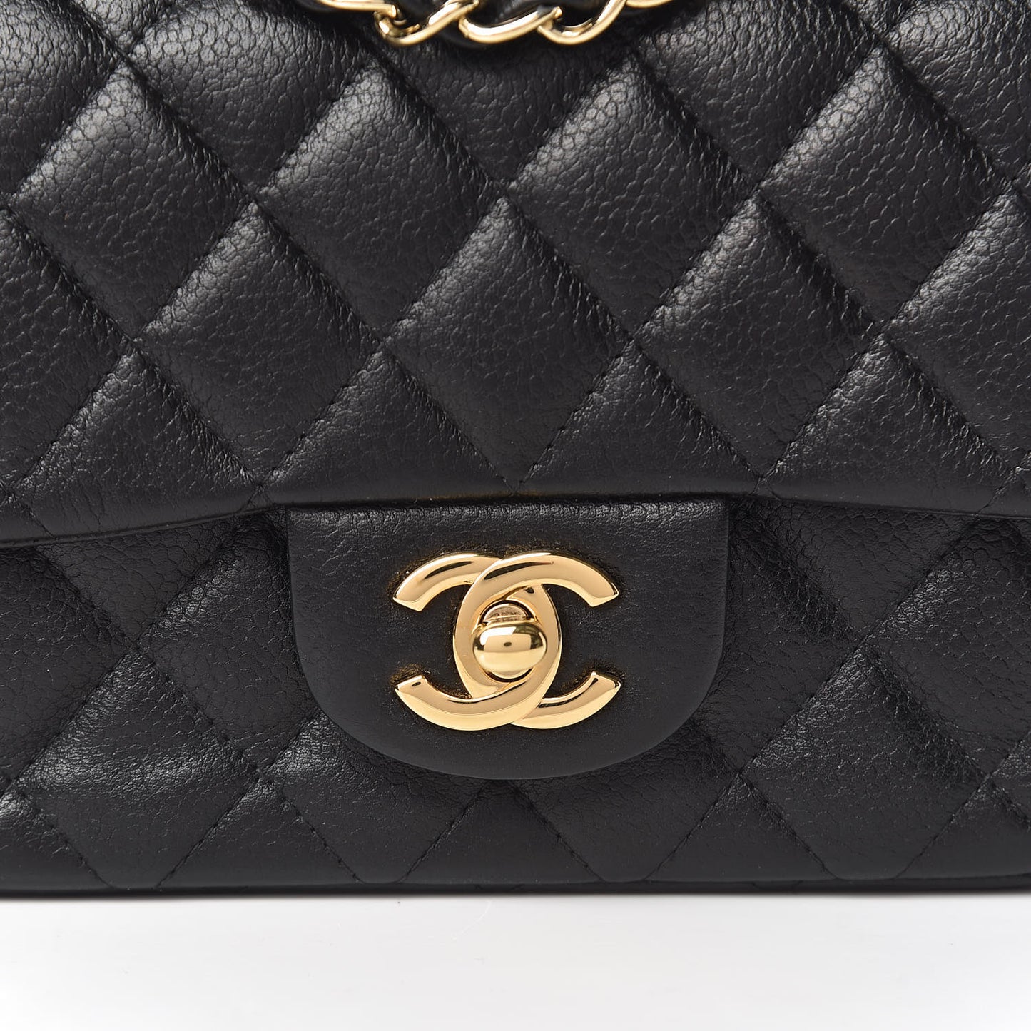 Caviar Quilted Mini Square Flap Black