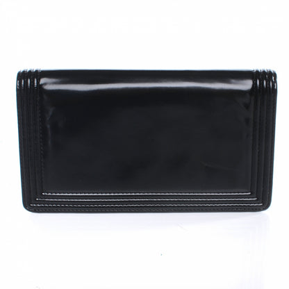 Chanel Glazed Calfskin Boy Yen Wallet Black 3 of 8