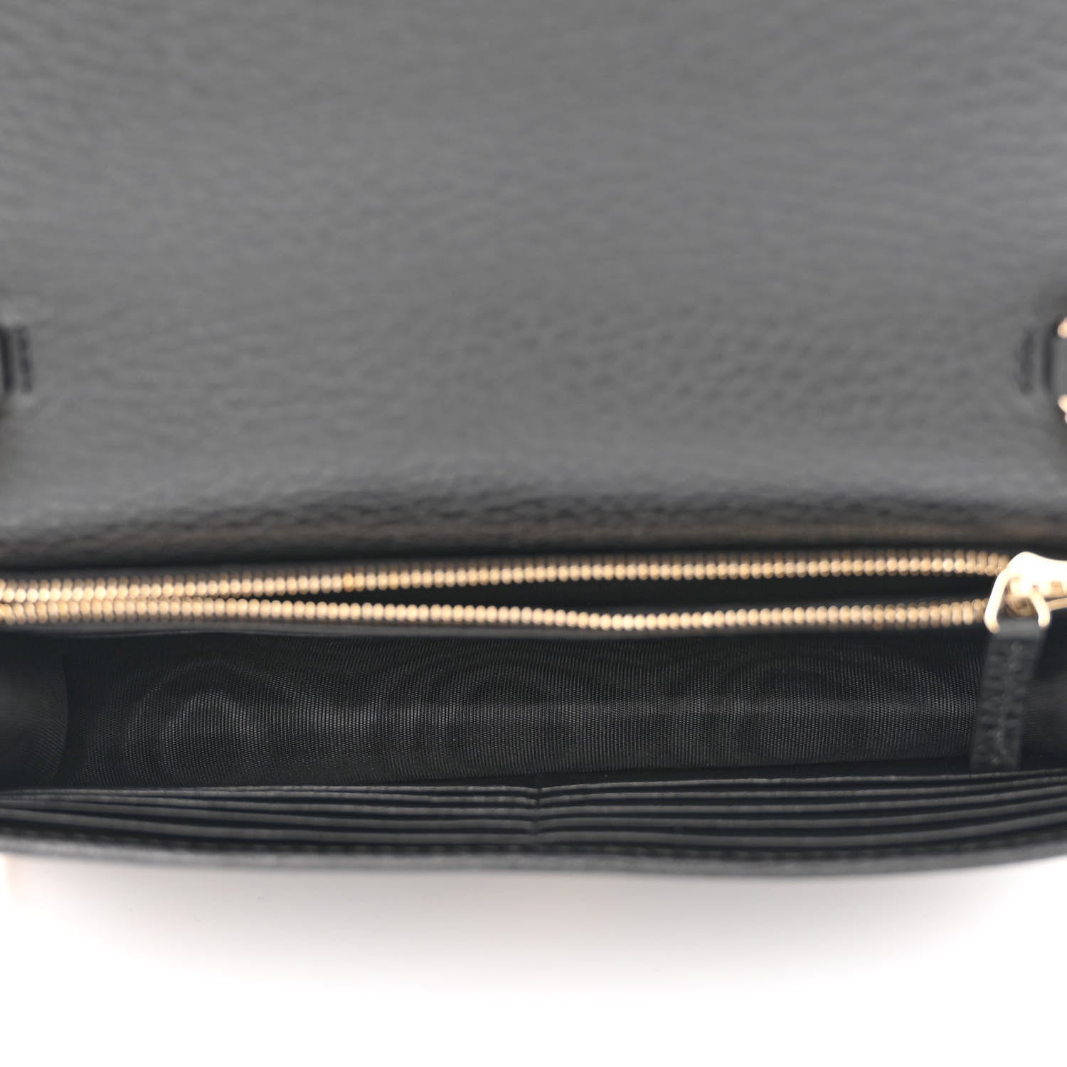 Gucci Dollar Calfskin Interlocking G Chain Wallet Black 5 of 10