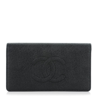Chanel Caviar Timeless CC Yen Wallet Black 1 of 8