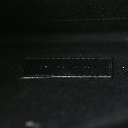 Saint Laurent Grain De Poudre Matelasse Chevron Monogram Envelope Clutch Black 7 of 10