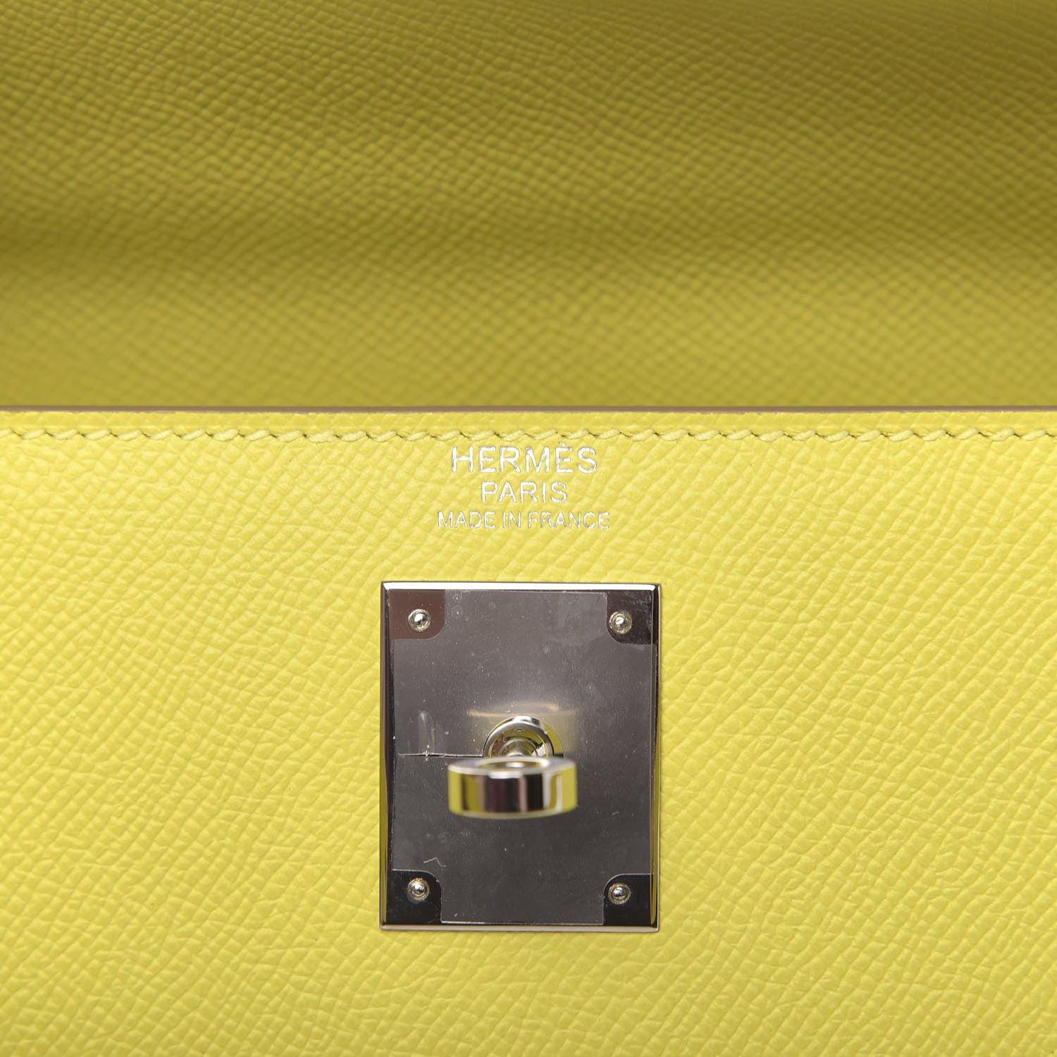 Hermes Epsom Kelly Sellier 32 Lime 7 of 12
