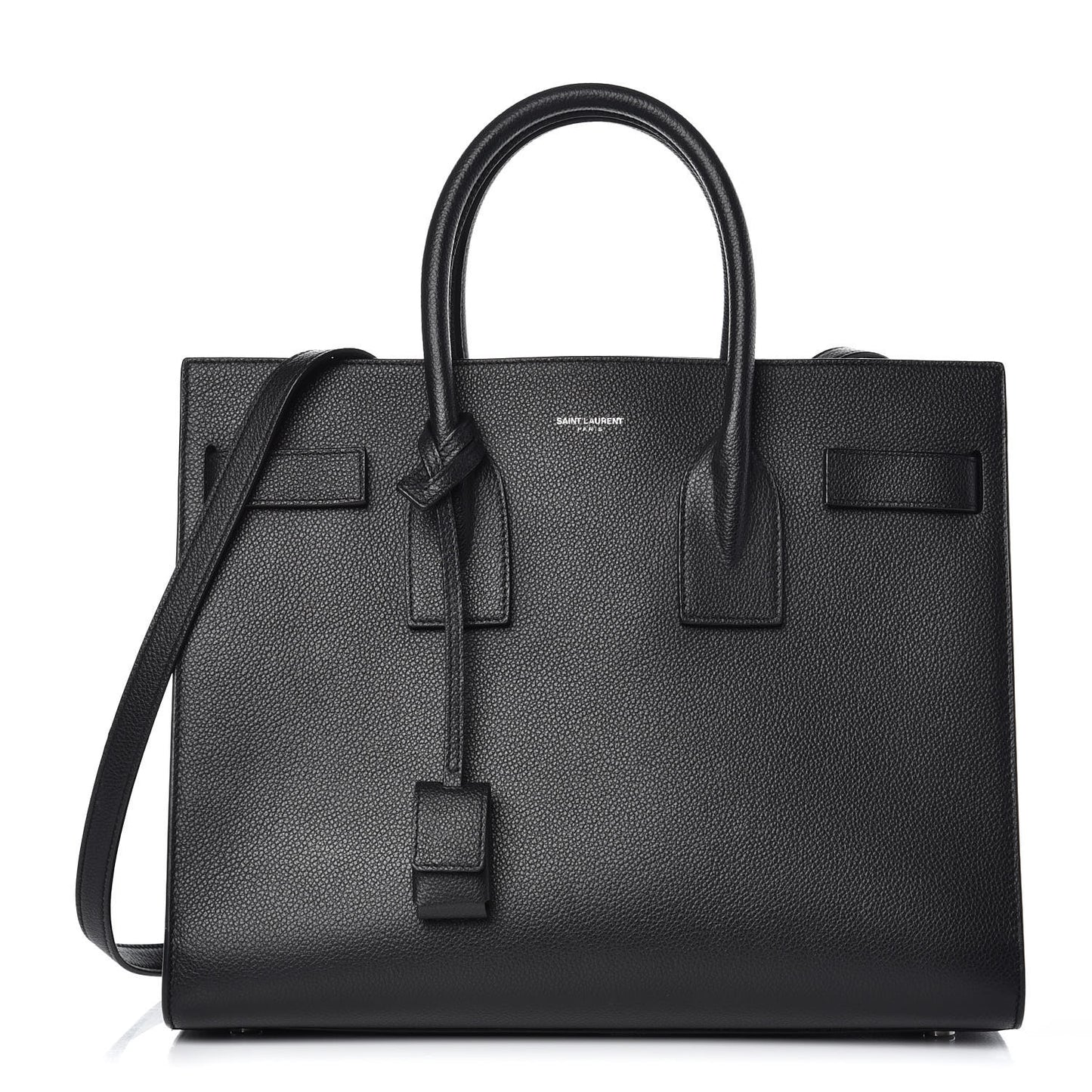 Grained Calfskin Small Sac De Jour Black