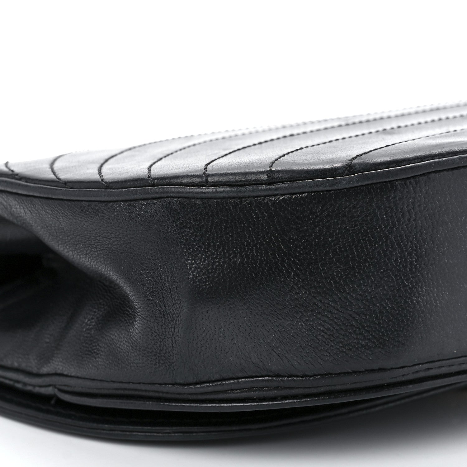 Chanel Lambskin Ribbon Stitched Small Single Flap Black 9 of 12