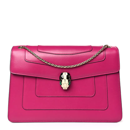 Bulgari Calfskin Serpenti Forever Snake Strap Crossbody Bag Pink 1 of 8