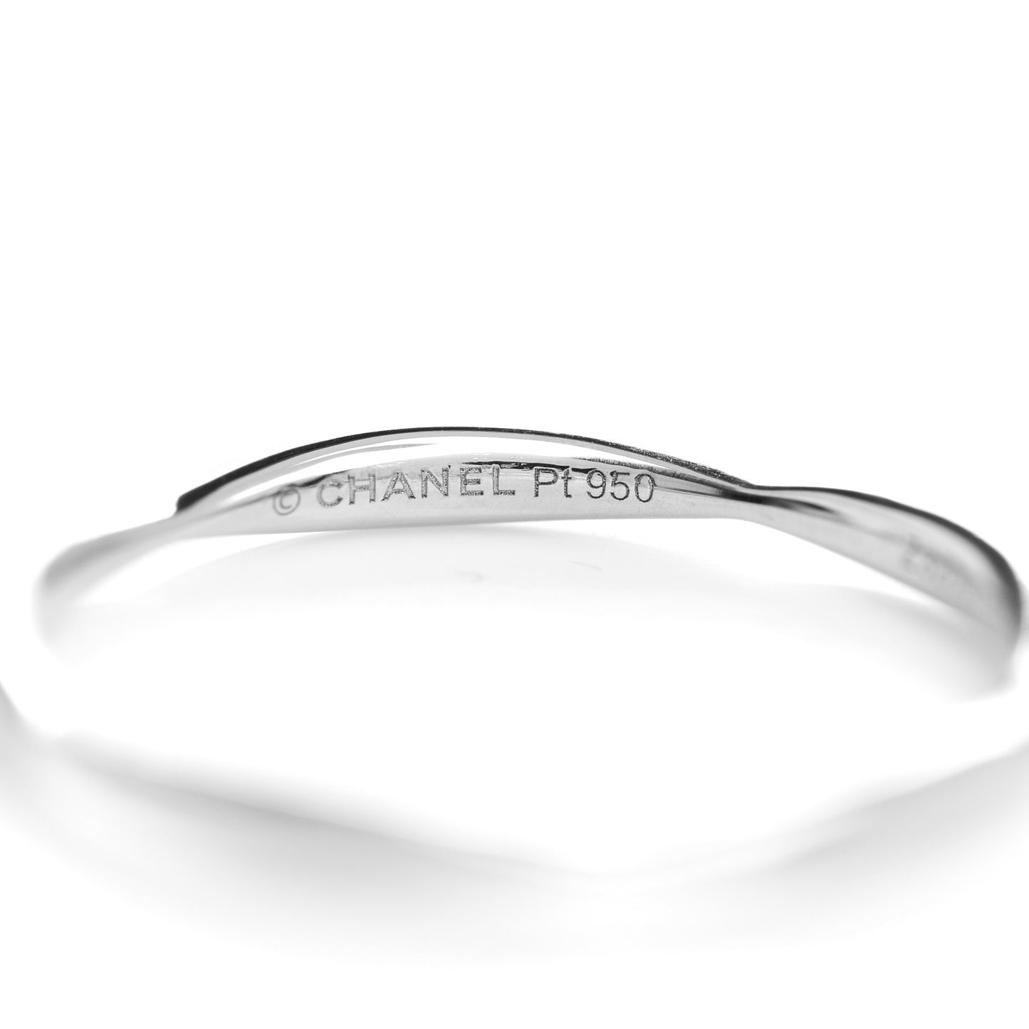 Platinum Camelia Wedding Band Ring 57 8