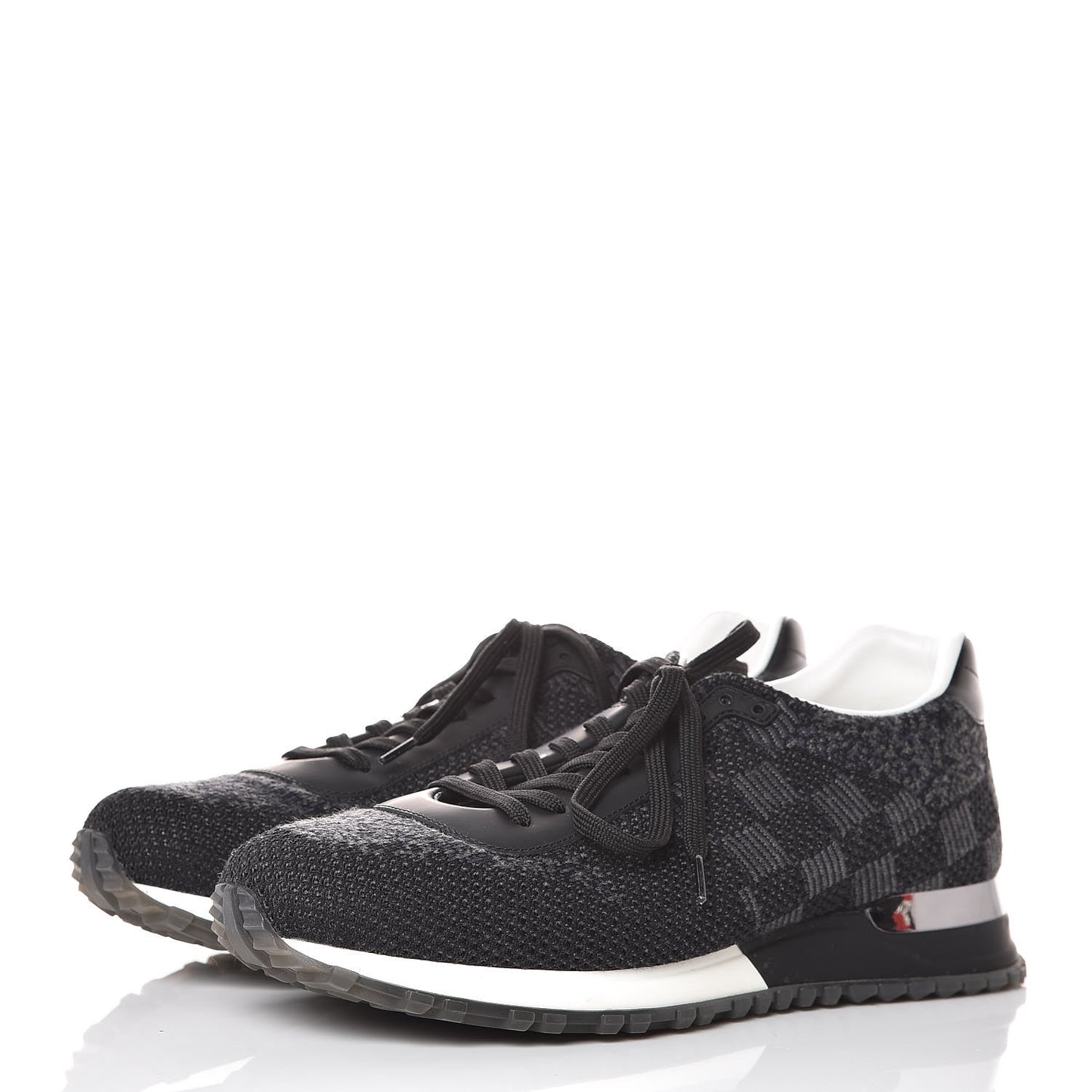 Calfskin Damier Run Away Sneakers 7 Graphite