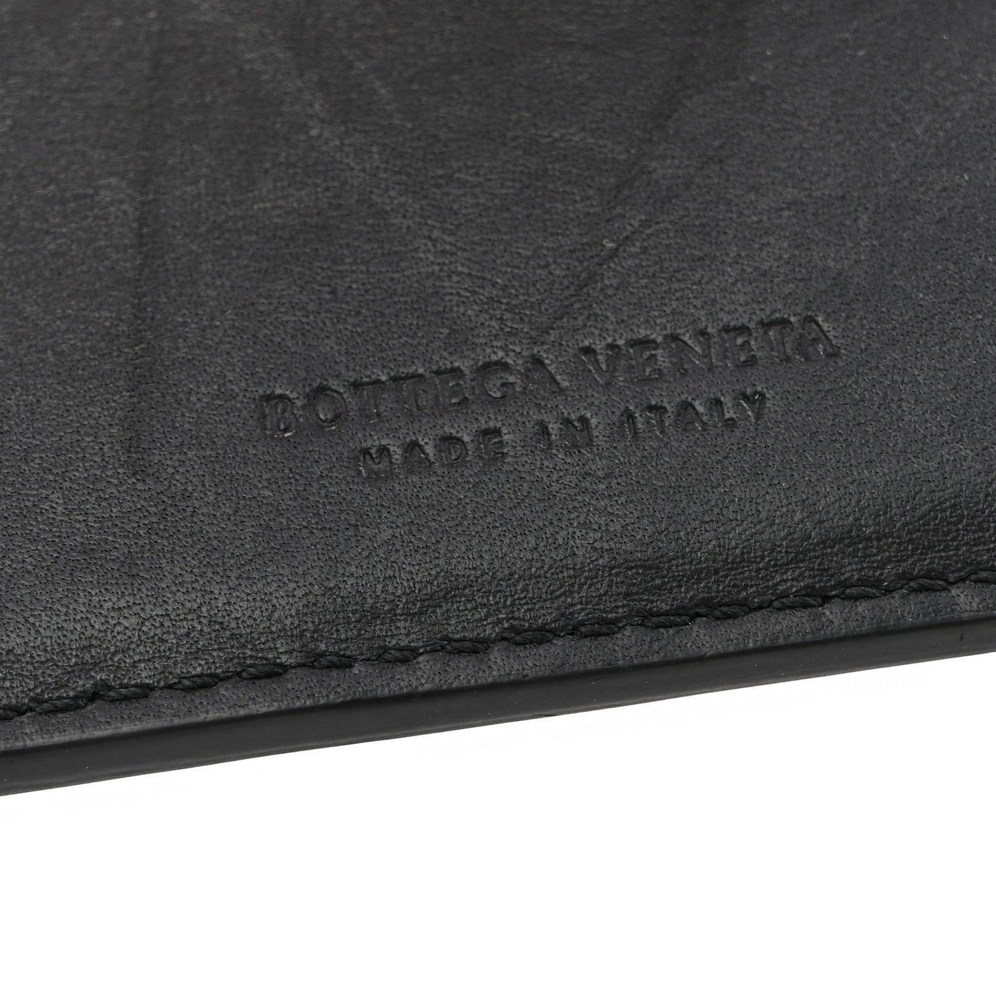 Nappa Intrecciato Bi-Fold Wallet Black