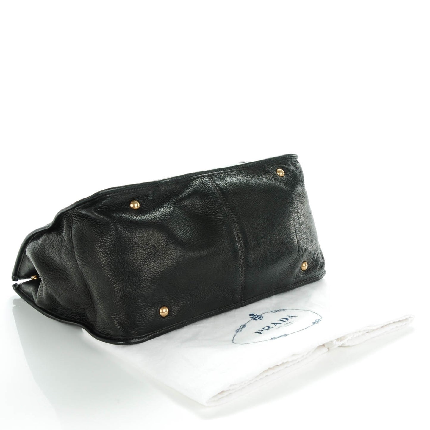 Deerskin Zipper Detail Tote Black