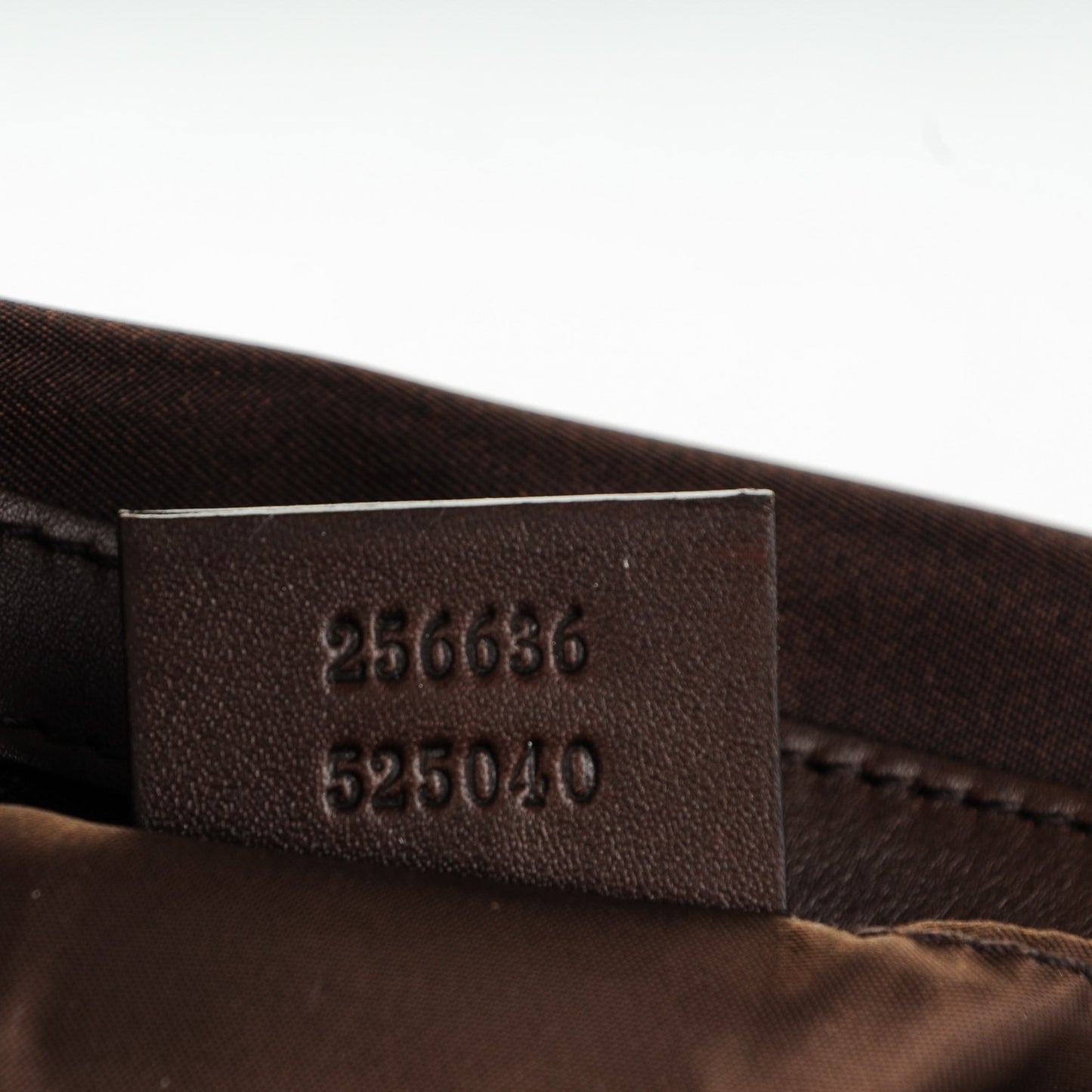 Nylon Diamante Small Cosmetic Case Brown