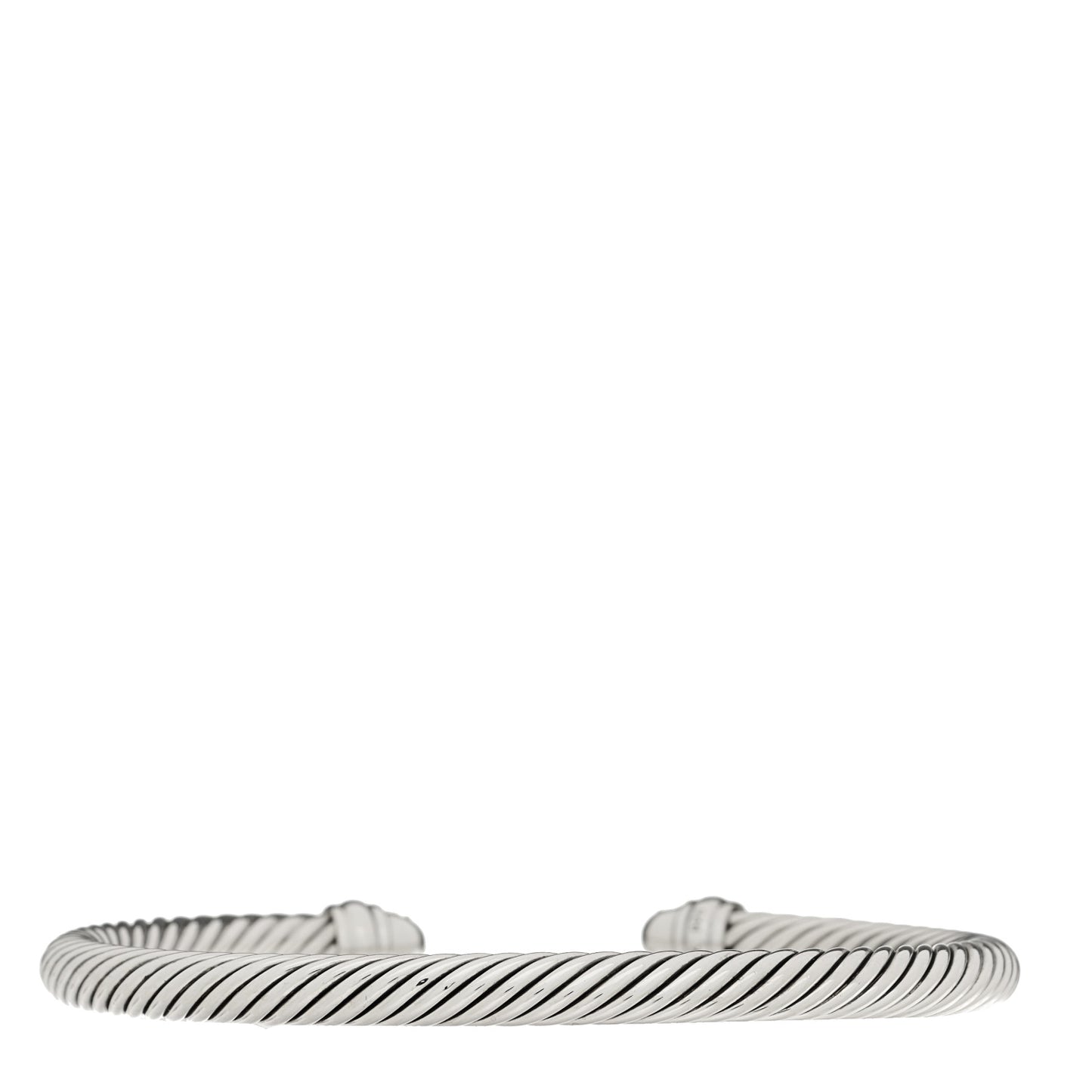 Sterling Silver Pave Diamond 5mm Cable Classics Bracelet