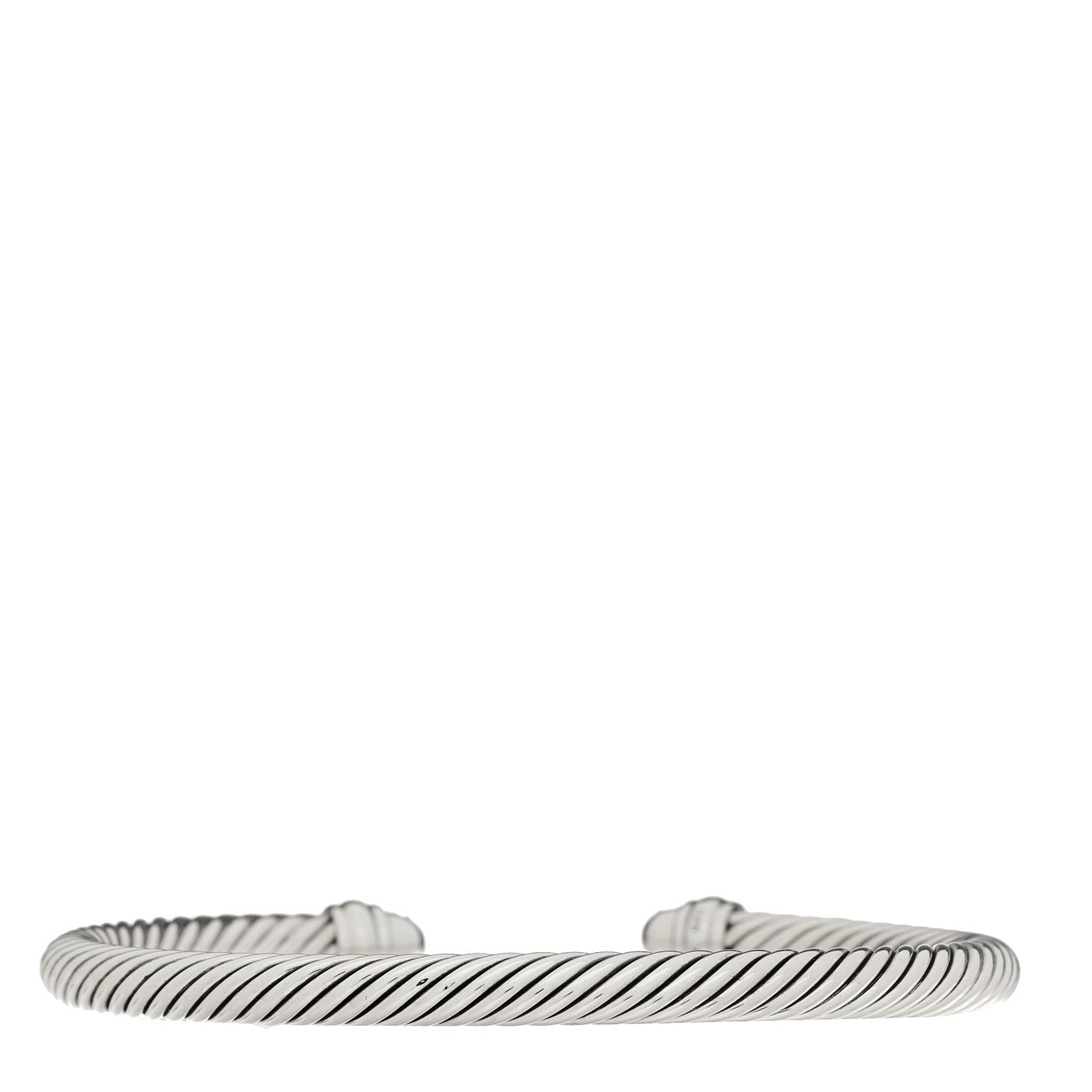 David Yurman Sterling Silver Pave Diamond 5mm Cable Classics Bracelet 2 of 3