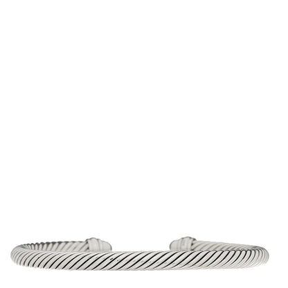 David Yurman Sterling Silver Pave Diamond 5mm Cable Classics Bracelet 2 of 3