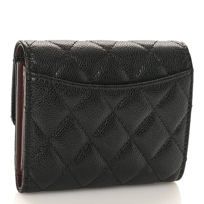 Chanel Caviar Quilted Compact Flap Wallet Black 3 of 9