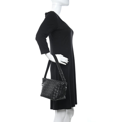 Bottega Veneta Nappa Intrecciato Tie Shoulder Bag Black 2 of 8