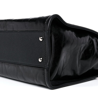 Chanel Glazed Calfskin Small Deauville Tote Black 9 of 21