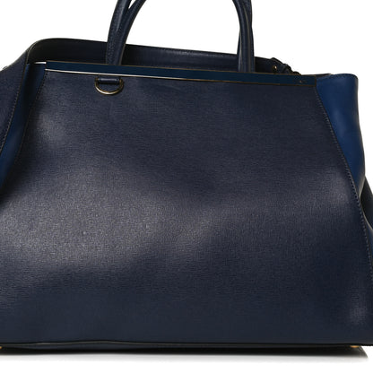Fendi Vitello Elite Regular 2Jours Tote Blue 8 of 15