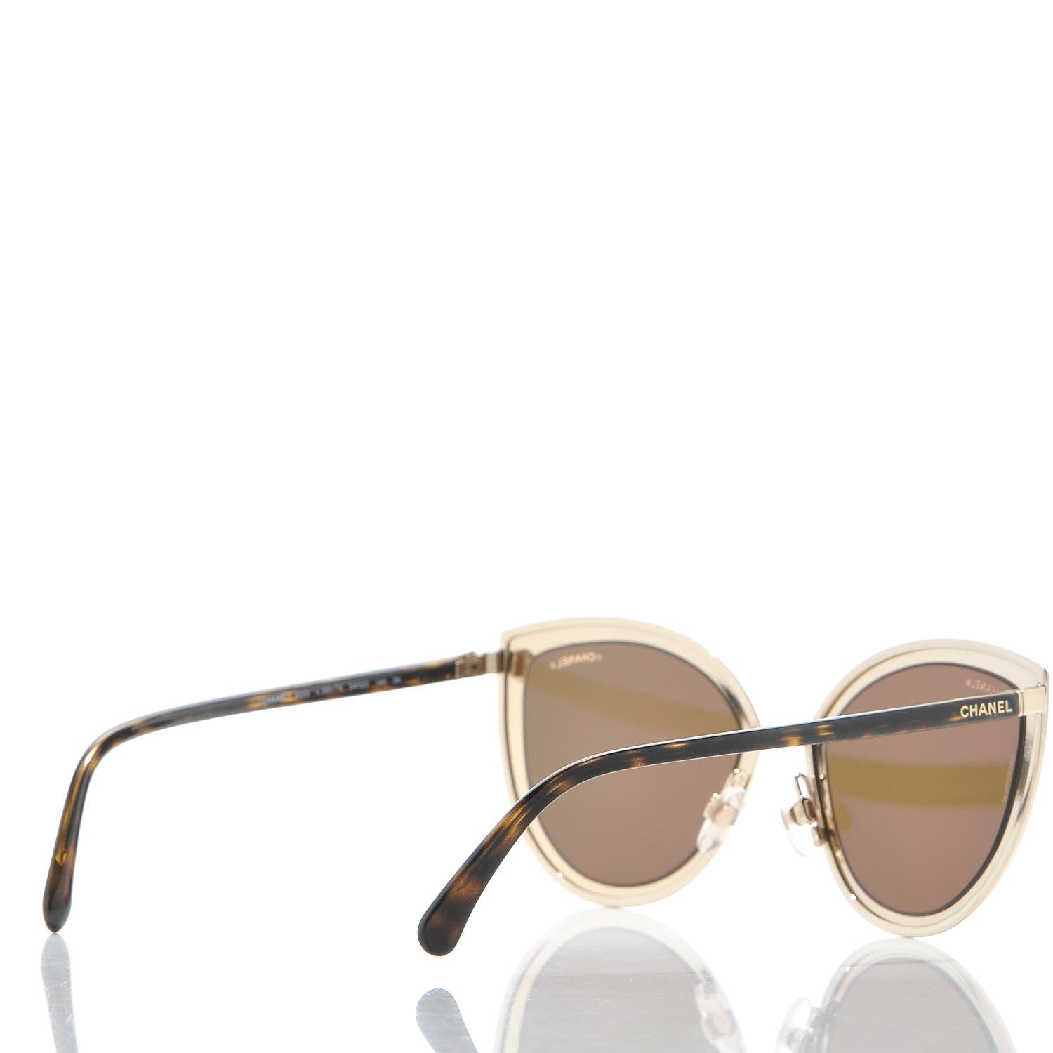 Chanel Metal Cat Eye Sunglasses 4222 Gold 4 of 8