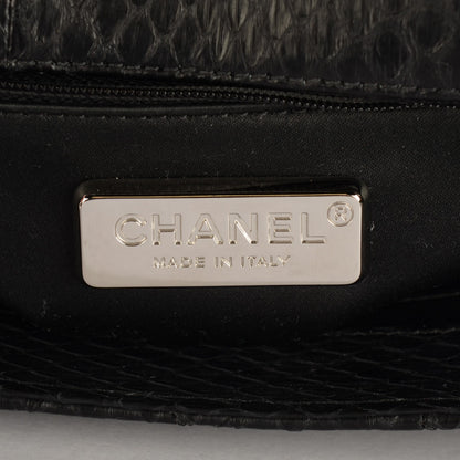 Chanel Elaphe Snakeskin Jumbo Easy Carry Flap Black 7 of 9