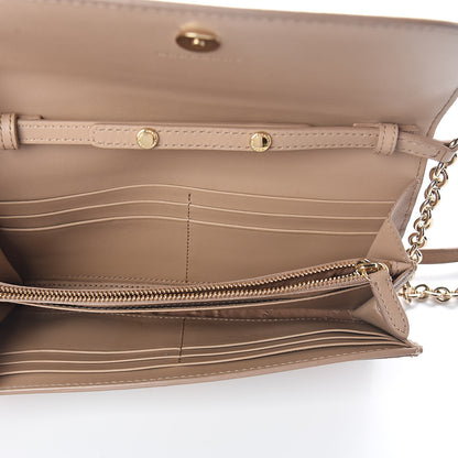 Burberry Haymarket Check Henley Wallet On Chain Mid Camel 5 of 9