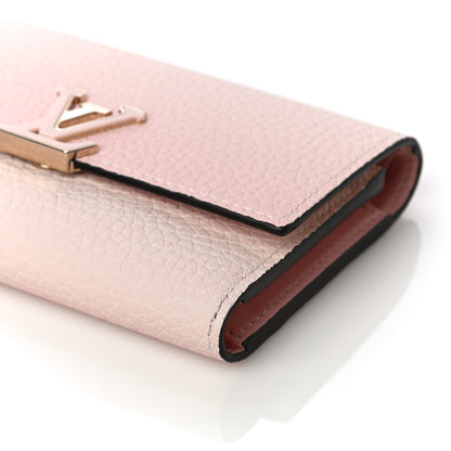 Louis Vuitton Taurillon Capucines Compact Wallet Rose 9 of 11