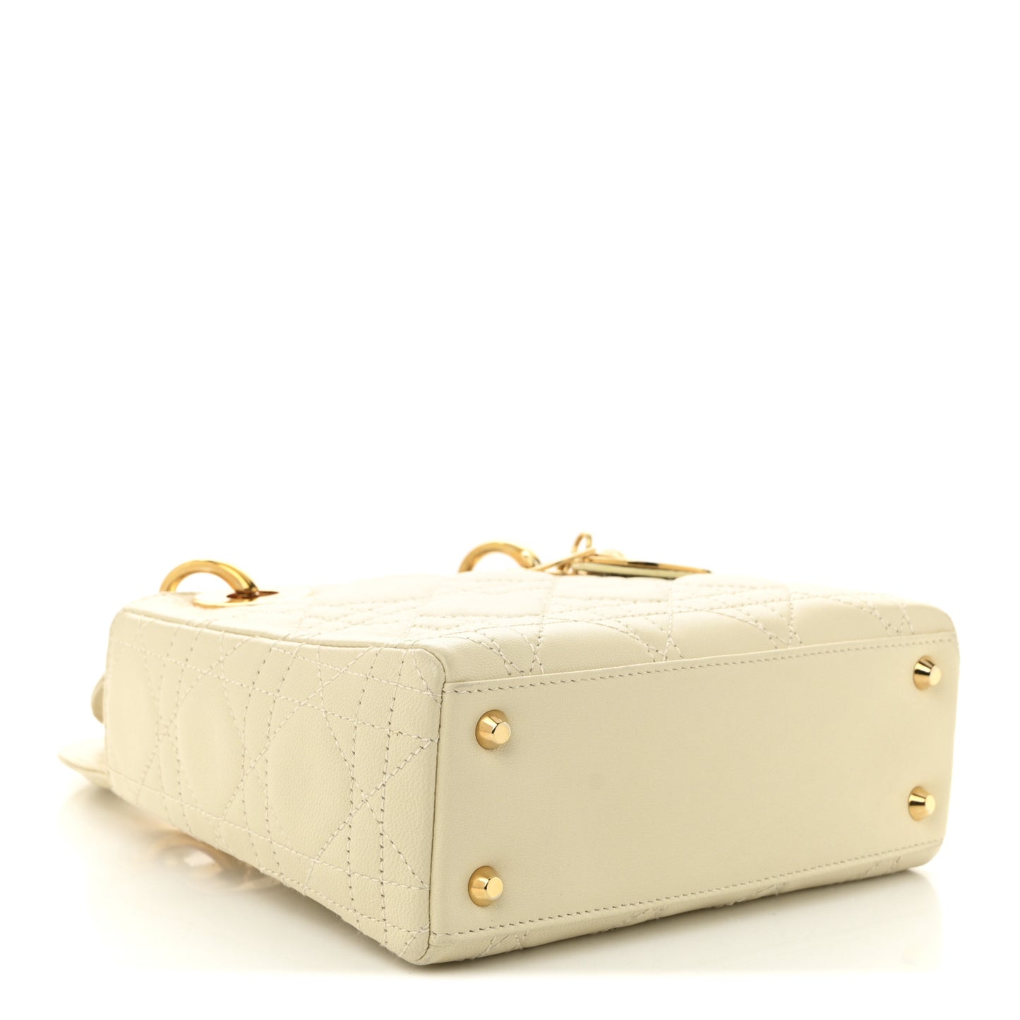 Lambskin Cannage Mini Lady Dior White
