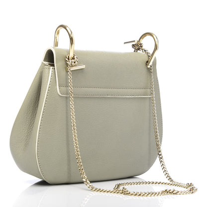 Chloe Goatskin Calfskin Bi-Color Drew Shoulder Bag Sage 3 of 11