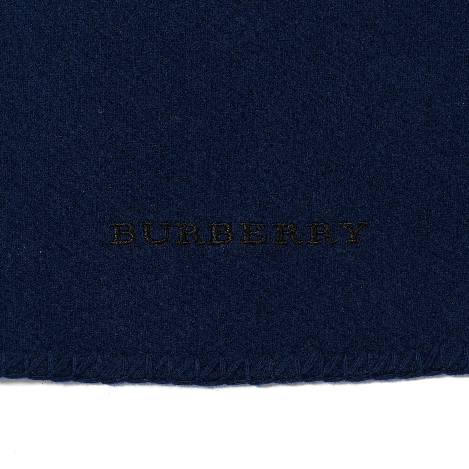 Burberry Felted Fringe Scarf Navy 2 of 3