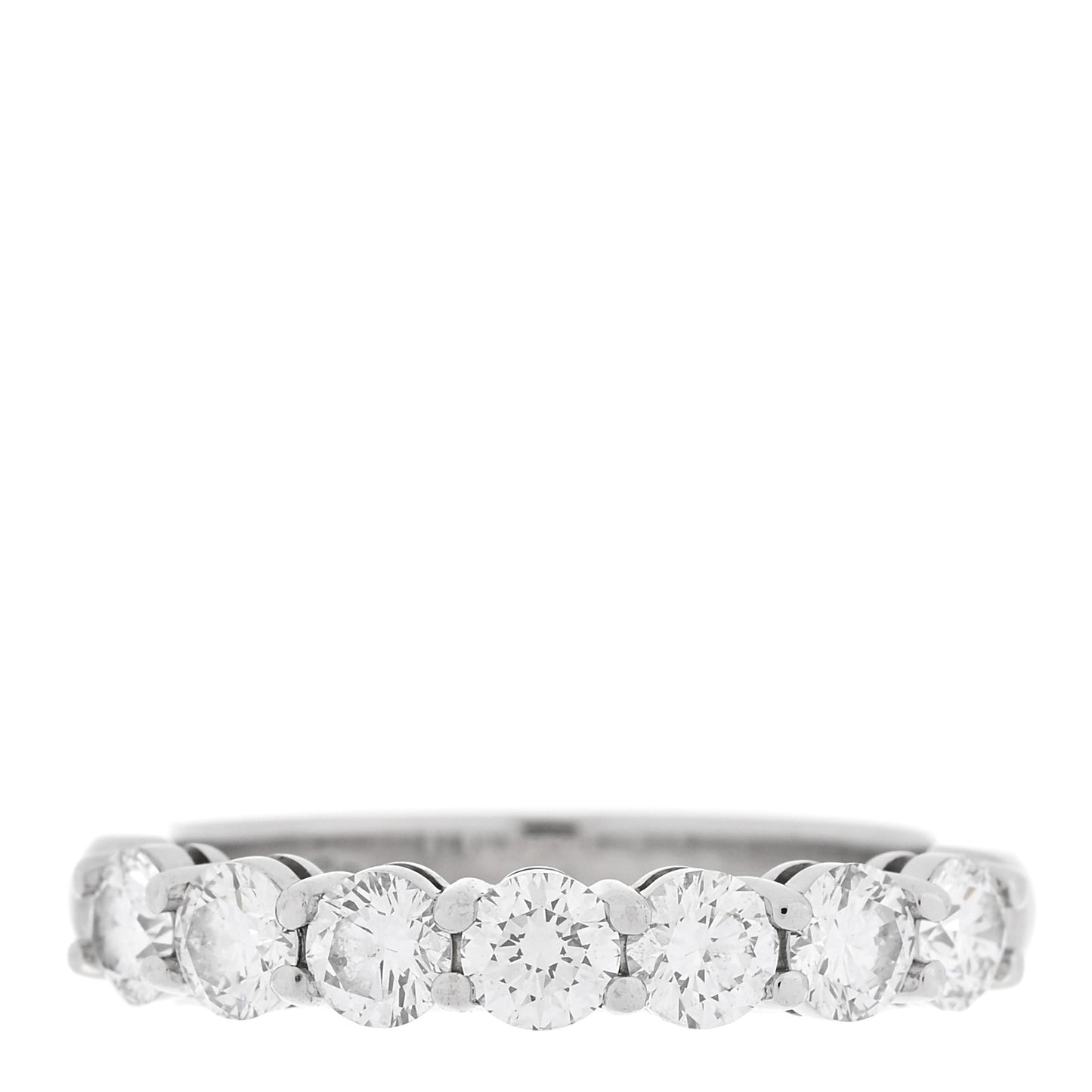 Platinum Diamond 3.5mm Forever Half Circle Band Ring 51 5.75