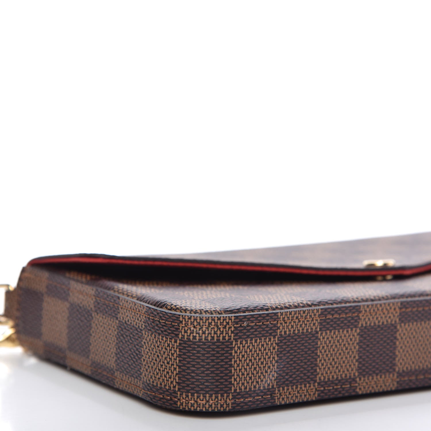 Louis Vuitton Damier Ebene Pochette Felicie Chain Wallet 7 of 11