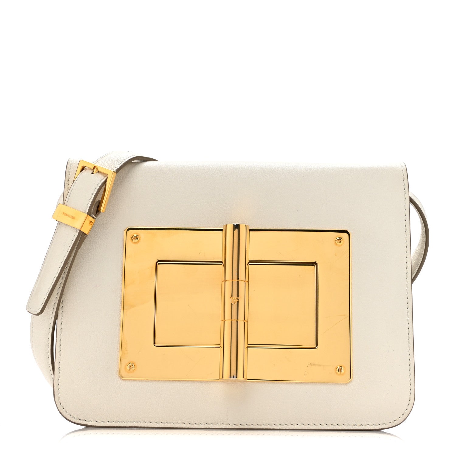 Tom Ford Goatskin Natalia Medium Shoulder Bag Chalk 1 of 17