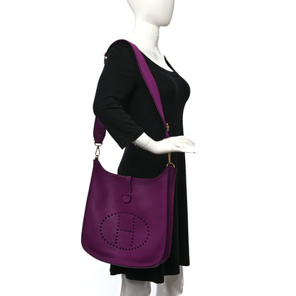 Hermes Taurillon Clemence Evelyne III GM Anemone 2 of 11