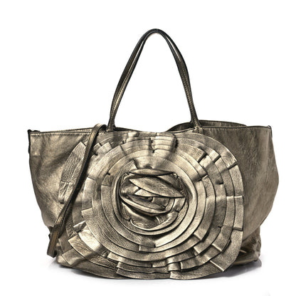 Valentino Garavani Metallic Nappa Petale Tote Gold 1 of 7