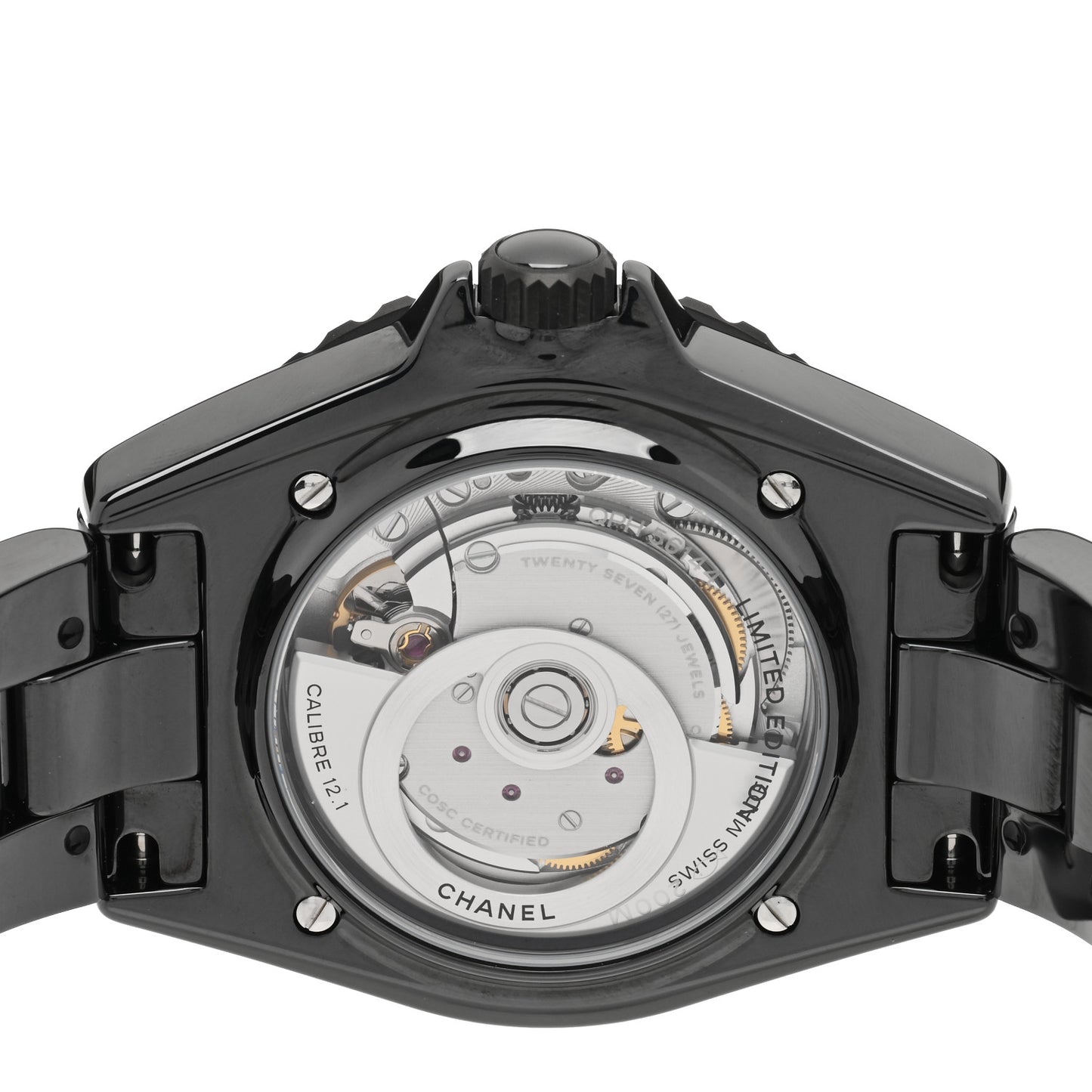 Stainless Steel Ceramic 38mm J12 Wanted de Chanel Automatic Watch Black