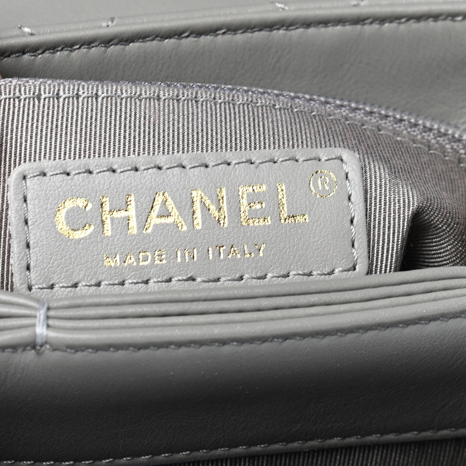 Chanel Calfskin Quilted Small Double Pocket Top Handle Flap Grey 7 of 8