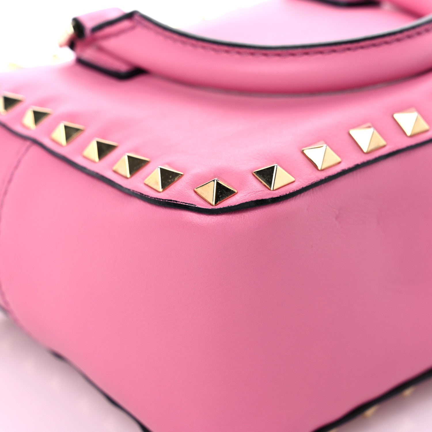 Valentino Garavani Vitello Mini Rockstud Convertible Satchel Ninphea 9 of 14