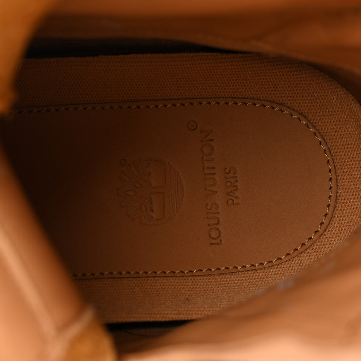 X TIMBERLAND Grained Calfskin Monogram Mens Ranger Boots 8.5 Wheat